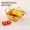 Plato Cuadrado de Acero Inoxidable Caja de Celosía estilo Coreano Creativo Pollo Frito con Orejas Plato de Saco Tienda de Barbacoa Plato para Preparación de Alimentos Cesta para Papas Fritas Platos Fríos