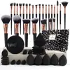 Set de 47 Piezas de Herramientas de Belleza, Bolsa Pequeña de Cosméticos con Fragancia, Set de Brochas de Maquillaje, Neceser Portátil, Polvera de Viaje para Maquillaje