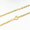 Collar pequeño de acero de titanio para mujer, popular, con hebilla redonda, cadena de soldadura cruzada, collar de cadena de soldadura de oro de 18 quilates, lote