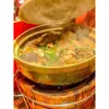 Olla caliente de estufa de carbón olla olla estilo antiguo de Hong Kong olla de barro estufa de carbón olla caliente comercial estufa de carbono estufa de barro rojo olla caliente de sopa de cordero