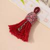 Mini Borlas com Pontas de Borla, Borlas Curtas e Grossas em Fio de Algodão Estilo Xizang, Borlas Coloridas de Fio de Algodão Tecidas à Mão para DIY, Produto Acabado
