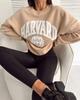2023 Nuevo Amazon Transfronterizo Ropa Europea y Americana Moda Casual Estampado Engrosado Versátil Tops Sudaderas de Manga Larga