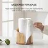 Portarrollos de Papel de Cocina de Madera para Mostrador Transfronterizo Portarrollos de Papel Almacenamiento Adornos Decorativos para Sala de Estar Caja de Almacenamiento Base Redonda Marco de Hierro