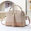 Bolso Bandolera con Patrón Tejido de Aspecto de Alta Gama, Multicapa, Textura de Lujo Ligero, Versátil para el Trabajo y Salidas, Bolso de Mano de Moda para el Día a Día