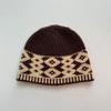 Gorro Vintage de Lana Jacquard Tejido Combinable Protector de Orejas Baotou Pescador Cubo Sombrero de Moda Callejera Cálido para Otoño e Invierno para Hombre y Mujer