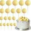20 Piezas Doradas Bolas de Burbuja para Pastel Enchufe Decoración para Boda Aniversario Fiesta de Cumpleaños Traje