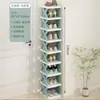 Sapateira Doméstica Simples de Múltiplas Camadas, Pequeno Armário de Sapatos Tridimensional para Entrada de Casa e Dormitório, Sapateira Triangular Multifuncional para Cantos de Parede