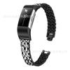 Adequado para Fitbit charge2 pulseira de relógio inteligente nova pulseira de liga de zinco de cinco esferas de três fileiras