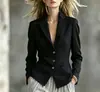 Blazer de manga larga clásico de un solo botón, versátil, ajustado, estilo francés, europeo y americano, Amazon, moda casual
