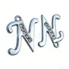 Nuevo Llavero de Metal con Incrustaciones de Diamantes de 26 Letras, Colgante para Bolso, Colgante Sencillo para Collar, Accesorios DIY, Venta al por Mayor