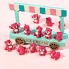 Accesorios de resina caricatura fresa oso tridimensional mano diy pegamento crema parche para funda de teléfono móvil decoración micropaisaje
