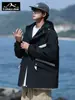 Chaqueta cortavientos de moda para hombre Tangkez para camping al aire libre y montañismo, abrigo con capucha de estilo americano holgado
