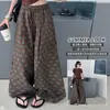 Conjunto de Verano Estilo Old Money para Niñas 2026 Nuevo Estampado Retro Algodón Lino Casual Pantalones de Pierna Ancha Top Ajustado Moderno