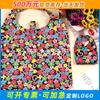 Bolsa de compras al por mayor con estampado hermoso, LOGO imprimible, gran capacidad, estilo floral, bolsa de almacenamiento francesa de gran capacidad