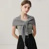 26 Otoño Invierno Nuevo Chal de Cachemir Hecho a Mano para Mujer con Borlas Largas Cárdigan Bufanda Triangular Versátil Tejido Prendas de Abrigo Pequeñas