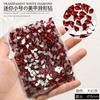Tendencia de Internet Año Nuevo Tamaño Mini Diamante Rojo Grande Forma Plana Arte de Uñas de Novia Súper Flash Decoración de Uñas de Pedrería