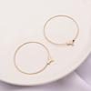 Aretes Chapados en Oro, Ganchos Redondos Abiertos y Cerrados, Aretes de Aro, Materiales DIY para Colgantes, Moda Geométrica Nuevo Estilo