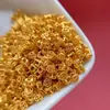 Prata S925 banhada a ouro tamanho pequeno oca cobre com contas DIY acessórios feitos à mão dourado colar pulseira com contas