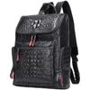 Nova mochila masculina padrão de crocodilo Business Top Layer Cowhide Mochila de grande capacidade mochila de negócios para homens