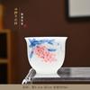 Taza Maestra Pintada a Mano Tipo Hielo Cerámica Kung Fu Juego de Té Taza de Té Taza de Té Color Bajo Esmalte Porcelana Azul y Blanca Taza Individual Personal