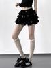 Falda de globo de estilo gótico oscuro con cruz oscura para mujer, falda corta de ballet para chica popular de primavera y verano, shorts tipo burbuja