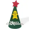 Gorros navideños de fieltro transfronterizos, Gorros de fieltro puntiagudos de Santa, Gorros de dibujos animados hechos a mano DIY para niños, Gorros decorativos navideños