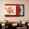 Pintura Decorativa para Cubierta de Caja de Medidor Eléctrico con Carácter de Fortuna Estilo Chino, Placa Decorativa para Cubierta de Interruptor Eléctrico, Pintura Colgante para Caja Eléctrica de Restaurante, Fábrica de Origen