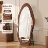 Espejo de cuerpo entero espejo de suelo para el hogar estilo celebridad de internet forma irregular espejo de pared sensación de alta gama espejo de tocador espejo de probador de dormitorio fabricante