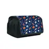 Bolsa para Lápices de Niño con Estampado de Baloncesto Nuevo Transfronteriza Gran Capacidad Caja de Papelería para Estudiantes Bolsa de Almacenamiento de Papelería de Doble Capa para Niños