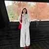 Camiseta Negra de Algodón Puro Holgada Estilo Coreano Perezoso para Mujer Principios de Otoño/Invierno Ropa Interior Capa Base Diseño Cuadrado Hombro Manga Larga