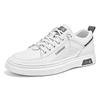 Zapatos de Hombre Primavera Nuevos Versátiles Blancos Zapatillas Casuales para Hombre Transpirables sin Cordones Perezosos Impermeables de Cuero para Hombre