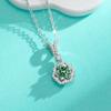Colar Bract em Prata de Lei S925 com Diamantes Completos Corrente de Clavícula Diamante Princesa Aisha Mosan Feminina Luxo Leve Pingente Elegante Versátil