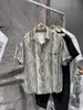 Camisa Rayada de Manga Corta de Verano de Gama Alta Camisa Casual Elegante de Moda para Hombre Estilo Japonés Camisa de Marca de Moda Camisa Juvenil