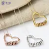 Colar de Aço Inoxidável em Formato de Coração com Escrita de Amor Pod Nome Personalizado Colar de Amor com Contas Presente de Natal