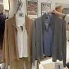 ONIVINTAG 2026 Otoño Nuevo Patchwork de Lino Falso Dos Piezas Top de Punto Cardigan para Mujer