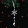 Nuevo Colgante Decoración Navideña Campana Copo de Nieve Transparente Árbol de Navidad Borla Decorativa Larga Gota de Agua Redonda Adornos