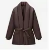 Estilo europeo y americano, superventas de AliExpress, moderno y a la moda, color liso versátil, corte holgado, abrigo de algodón cálido