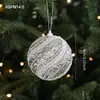 Colgante de Navidad con polvo pegajoso de espuma plateada, bola de Navidad, lazo, estrella para la punta del árbol, paquete de decoración para árbol de Navidad, venta al por mayor