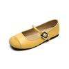 Sapatos Baixos Weimei Girl 128-12 Prata para Mulheres Estilo Francês Sapatilhas de Uma Tira para Combinar com Saias Sapatos Mary Jane para Mulheres