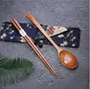 Juego familiar estilo japonés madera de loto nanmu vajilla extendida para adultos hogar palillos de madera palillos públicos regalo anti-moho cuchara de madera duradera