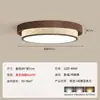 Lámpara de Techo para Sala de Estar Estilo Vintage 2026, Veta de Madera de Nogal Retro, Lámpara Rectangular Simple para Vestíbulo Principal, Paquete Completo de Iluminación para el Hogar