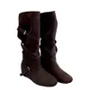 Botas western cowboy retrô femininas petite com aumento de altura, novas botas de montaria de cano alto para o outono de 2026, botas de cano alto para mulheres