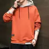 Sudadera con capucha Chaqueta para hombre 2024 Otoño Tendencia Ins Juvenil Holgada Falsa de Dos Piezas Camiseta de Manga Larga Marca de Moda Estilo Hong Kong