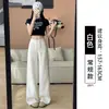Calça esportiva feminina cinza 2026 nova outono cintura alta drapeada pantalona justa para pessoas baixinhas calça de moletom casual para yoga