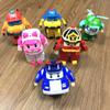 Decoración de Pastel de Cumpleaños de Dibujos Animados para Niños Transformación Autobot Adornos DIY Señal de Luz de Coche de Policía Señal de Carretera de Bloqueo de Carretera Inserto