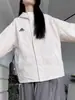 Abrigo estilo americano para mujer, primavera y otoño, casual, holgado, versátil, con capucha, top corto, moda callejera, juvenil