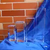 Cubo Rectangular de Cristal K9 Cubo de Cristal Base de Cristal Logo Grabado en 3D