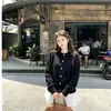 Abrigo tipo suéter casual para mujer con bolsillos, grueso, nuevo modelo de otoño e invierno, corte holgado, top cárdigan de punto de algodón puro para el día a día