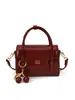 Bolso Nuevo de Nicho de Gama Alta Rojo Cuadrado Pequeño, Bolso de Mano Cruzado Femenino, Bolso de Boda con Colgante de Cereza, Bolso de Hombro