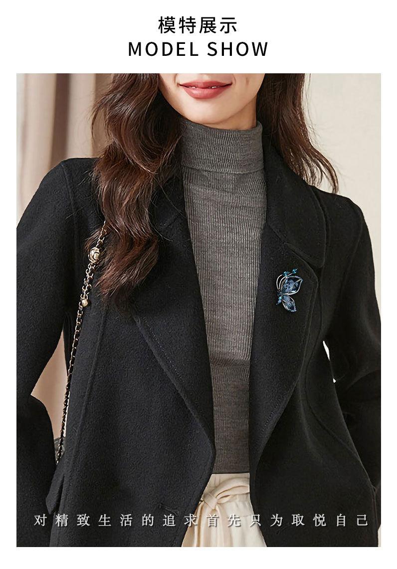 轻奢风高级感水晶蝴蝶胸针三八节礼物春夏精致胸花新款